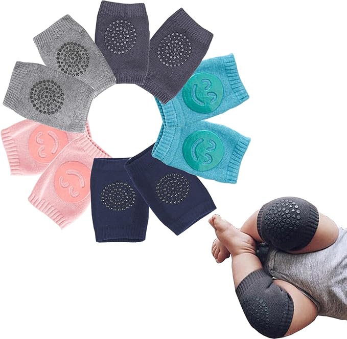 TFTSR Baby Knee Pads for Crawling (5 Pairs), Walking Protector Knee Pads For babies Toddler Kids Girls Boys 1-3