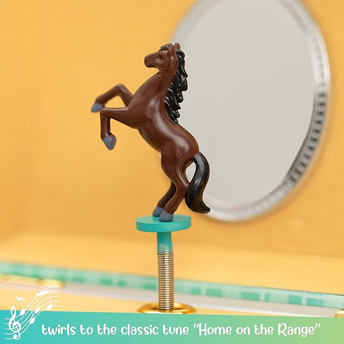 Giggle & Honey® Musical Horse Jewelry Box for Girls | Music Boxes for Little Girls | Toddler Jewelry Box for 4 Year Old Kids | Toys for Toddlers | Birthday Gifts for Kids 5, 6, 7, 8, 9 Years