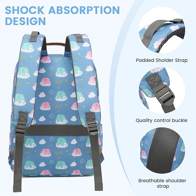BILLITON MASHI Diaper Bag Backpack, Large Baby Nappy Bags with Portable Changing Pad for Boys and GirlsMultifunction Travel Baby Bag for Moms Dads, Shower Gifts Waterproof and Stylish
