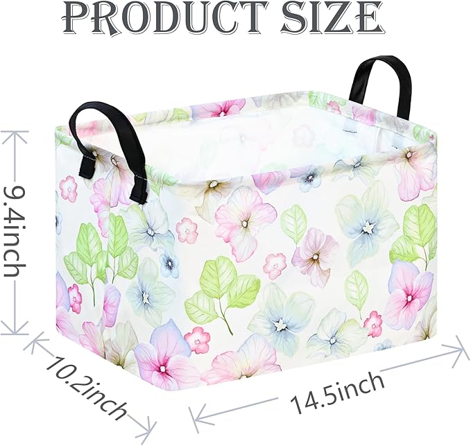 ACMUUNI Rectangle Gift Shelf Nursery Storage Basket Laundry Hamper Storage Box and Bins for Home Clothes with Handles