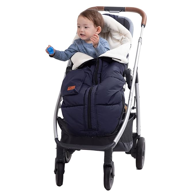 Universal Stroller Footmuff with Adjustable Zips, Soft Hood, Waterproof Warm Baby Stroller Bunting Bag