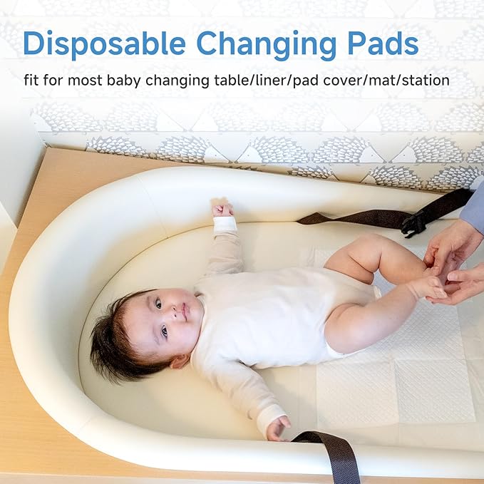 Disposable Changing Pads for Baby, 100 Pack 13 x 18 in Disposable Changing Pad Liners, Waterproof Disposable Underpads, Ultra Absorbent Super Soft Breathable Diaper Changing Mat