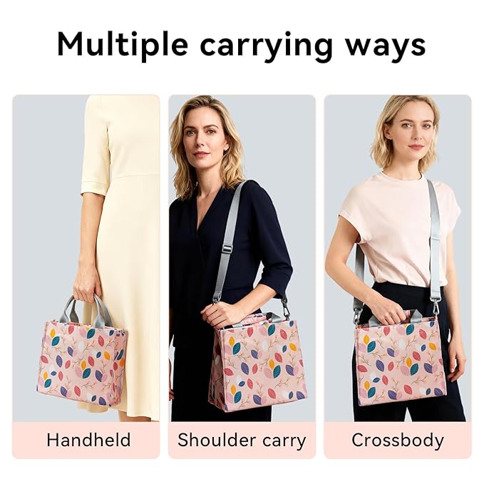 PHEBEN Small Diaper Bag Tote Waterproof Travel Mini Diaper Bag Multi-Function Baby Handbag Crossbody Purse(Leaf)