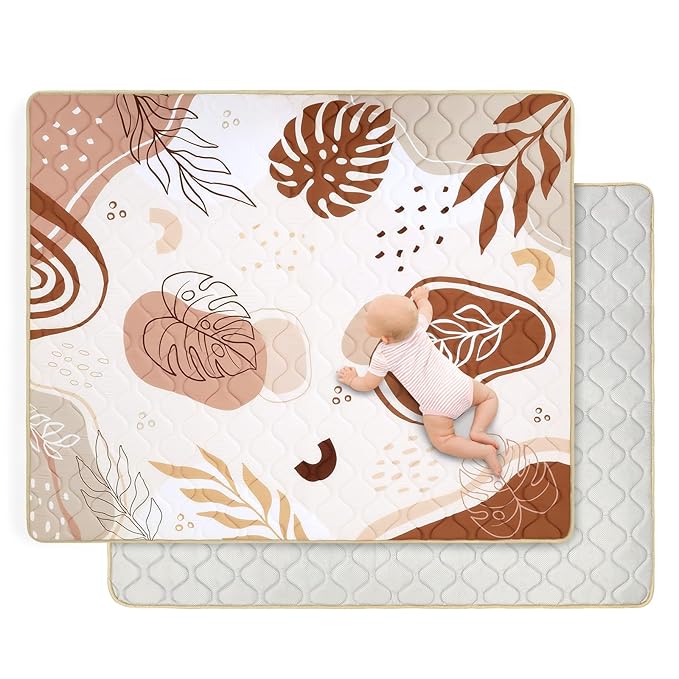 Baby Play Mat, Toodler Floor Mat 59 x 71 inch, Extra Thick Foam Non-Slip Washable,Crawling Cushion for Tummy Playing