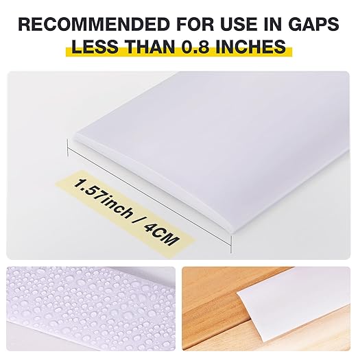 Bnell Floor Transition Strip Floor Cover Strips Self Adhesive Flooring Transitions Laminate Floor Strip Vinyl Floor Flat Divider Strip for for Joining Floor Gaps（3.28FT, 1.57in, White）