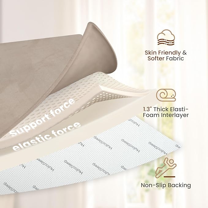 Baby Play Mat for Floor,Extra Large 59"×71" Tummy Time Mat,Thicker Memory Foam Mats for Toddler,Infant,Kids,Water Repellent Ultra Soft Coral Velvet,Non-Slip Backing Safe for Crawling(Beige)