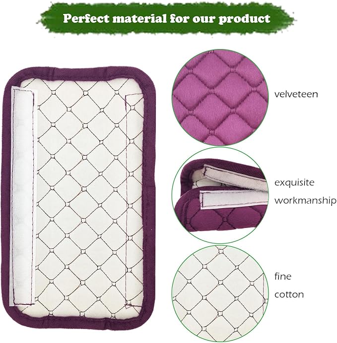 Car Seat Belt Cover Pad, 5 Pack, Seatbelt Covers for Car Accessory, Soft Material, Car Seat Strap Pads, Purple 10.63 inches, Universal Fit for All Vehicles, Comfort for neck shoulders (5-Purple)