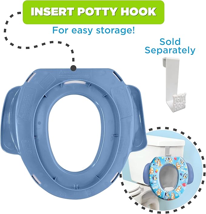 Bluey Soft Potty Seat-Potty Training Toilet Seat,Soft Cushion,Baby-Potty Training,Safe,Easy to Clean,(Pack of 4)