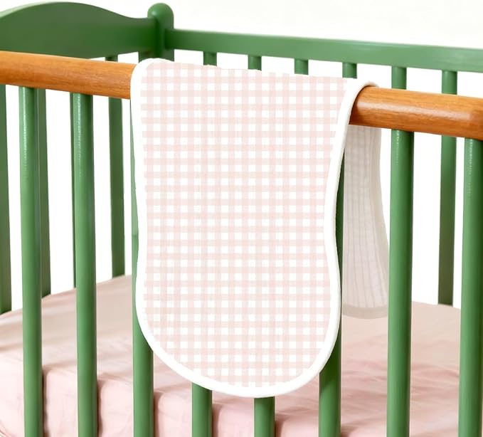 Spriggenix 6 Pack Boho Theme Burp Cloths Baby Girls Boys, Large Cotton Burping Clothes for Newborns Gifts Extra Soft and Absorbent 9.8X19.6inches