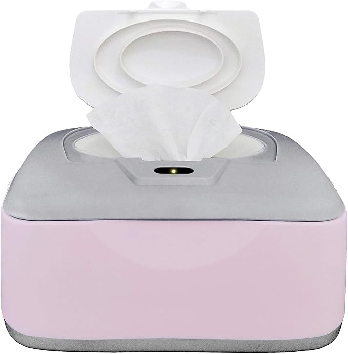 Baby Wet Wipes Warmer & Dispenser, Holder and Case - Purple, Playful/Cute, with Easy Press On/Off Switch, Holds 100 Wipes, Worldwide Use