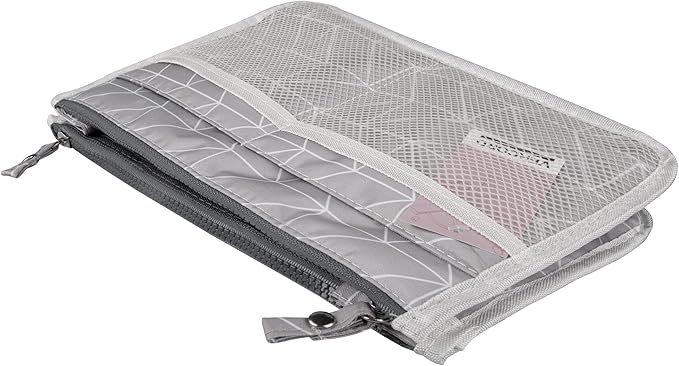 Vercord Updated Purse Handbag Organizer Insert Liner Bag in Bag 13 Pockets Lighr Grey Small