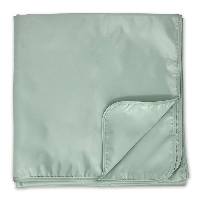 Tiny Twinkle Splat Mat for Under High Chair or Table | 51" x 51" Waterproof & Mess-Proof High Chair Mat for Baby, Machine Washable for Mealtime or Art(Sage)