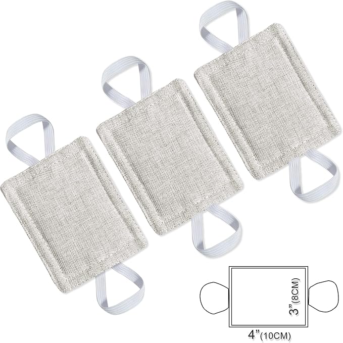 Door Silencer Quiet Door Closer Cushion, Padded Door Latch Cover for Nursery, Baby, Light Sleepers Noise Reduced Prevent from Locking for Toddler Safety - 4 x 3 inch, Natural Colored, Pack-3