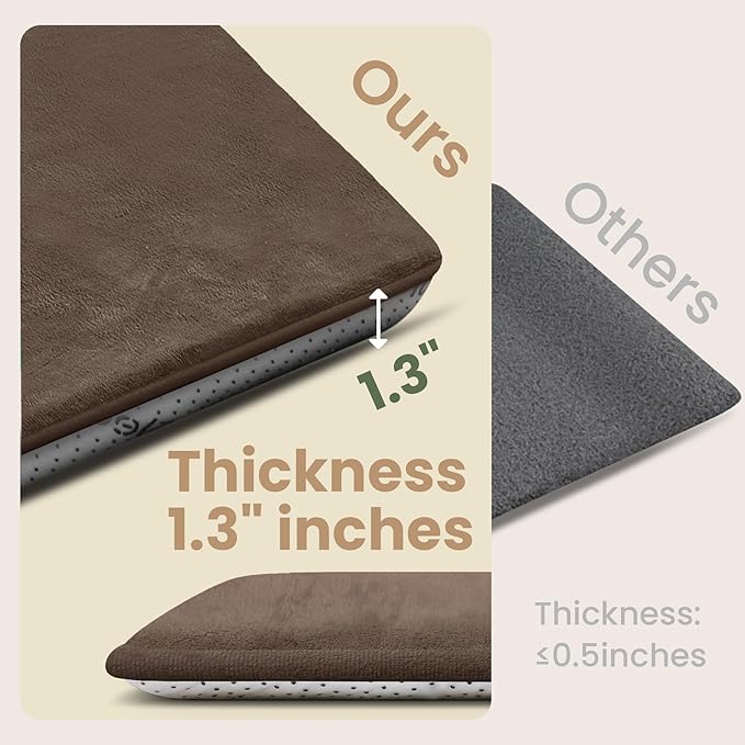 Baby Play Mat for Floor,1.3" Thick Memory Foam Tummy Time Mat,Soft Coral Velvet Nursery Rug,Extra Large Non Slip Crawling Mats for Living Room(Dark Brown)