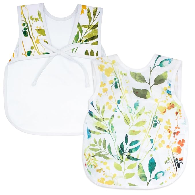 BapronBaby Autumn Leaves Bapron - No Neck Tie Safer Bib for Baby & Toddler - Soft Waterproof Stain Resistant - Machine Washable - Sz Baby/Toddler 6m-3T