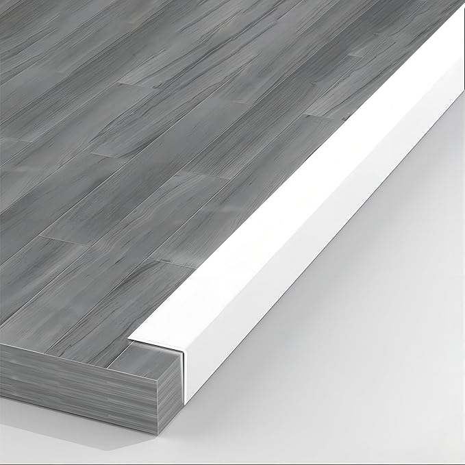 White Wall Corner Protector, 4Pcs, Length 35.4in, Width 0.79in - Self Adhesive Metal Corner Protector for Aluminum Trim molding, Cabinet Edge Guard, Easy to Install