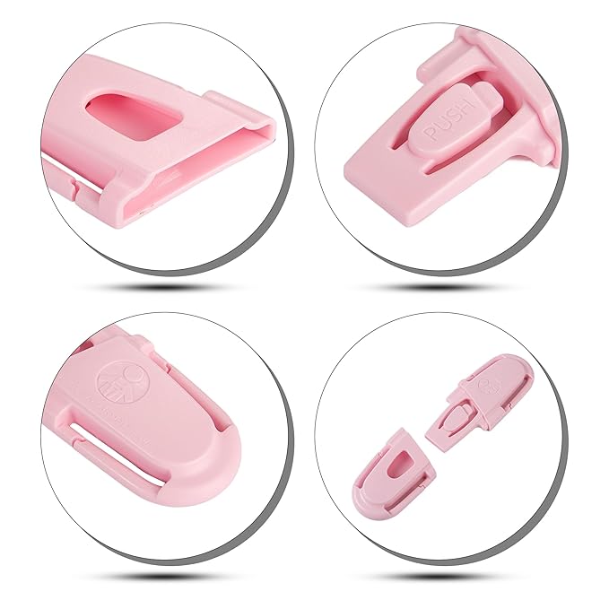 Universal Car Seat Chest Clip, Adjustable Harness Positioning Clip for Stroller and Booster Seat, Anti-Slip Shoulder Straps Holder Accessory for Parents (1 Pack, Pink)