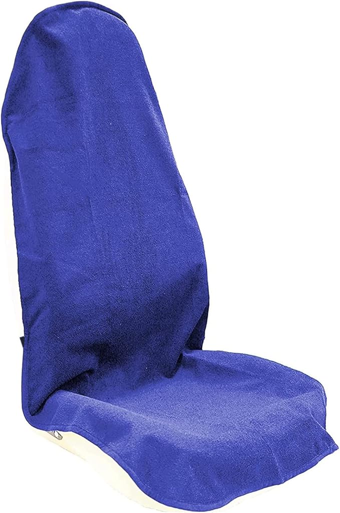 LoyaGour Car Seat Cover Protector Front Seats,for Gym Workout,Running,Swimming,Beach and Hiking,Waterproof Sweat Towel Bucket Seat Covers for Cars SUV Trucks (Blue, 1Pcs)