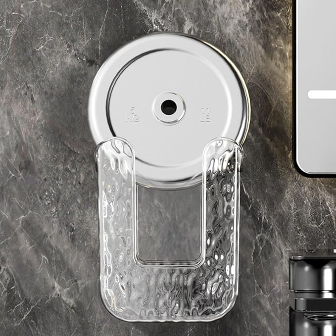 Kitchen Wipes Storage Box, 2024 New Non-slip Flushable Wipes Holder for Bathroom Toilet, Wall-Mounted Clear Wet Tissue Dispenser Container Box No Punching Refillable Keeps Baby Wipes Fresh Case