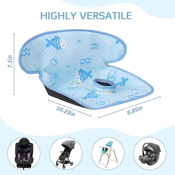 INFANZIA Dry Seat, Car Seat Protector Waterproof Carseat Liner Potty Training Toddlers, Baby and Infants, Piddle Pad for Carseats Strollers (Blue, 2 Pack)
