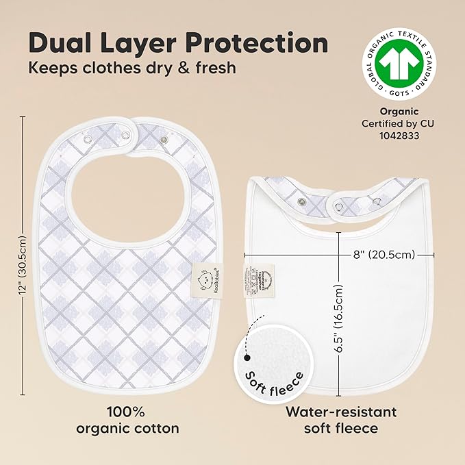 8-Pack Organic Baby Bibs for Boys, Girls - Soft Cotton Drooling and Teething Bibs for Baby Girl & Boy, Extra Absorbent, Easy to Clean & Put On for Toddler, Newborn, Infant 0-24 Months (Constellation)