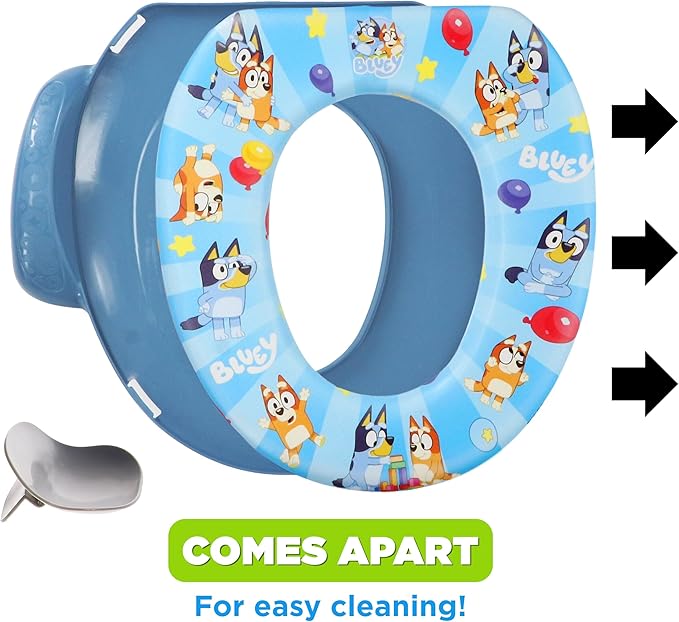 Bluey Soft Potty Seat-Potty Training Toilet Seat,Soft Cushion,Baby-Potty Training,Safe,Easy to Clean,(Pack of 4)