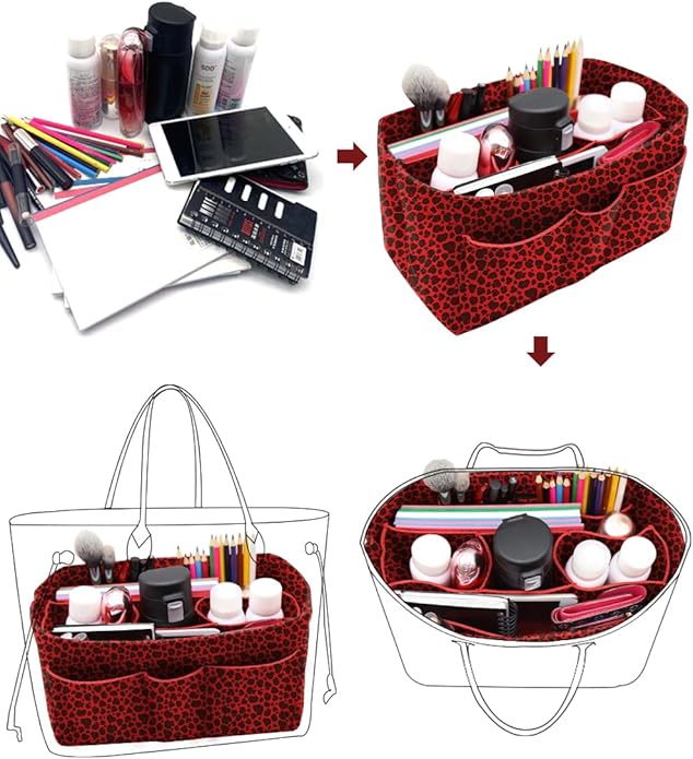 LEXSION Felt Insert Bag Organizer Bag In Bag For Handbag Purse Organizer Fits Speedy Neverful