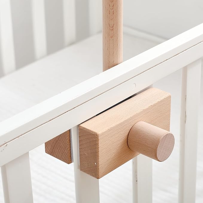 Baby Crib Mobile Arm,33.5in HBM Wooden Mobile Arm for Crib Mobile Hanger for Crib Baby Girl Nursery Decor