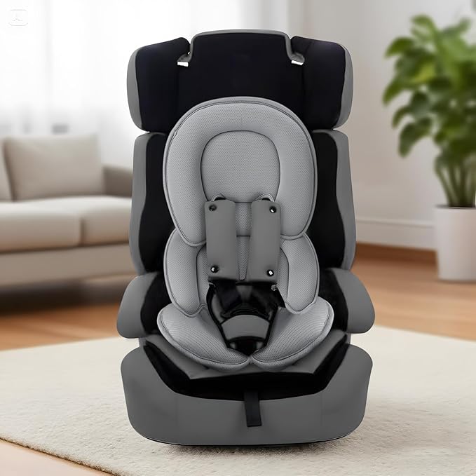 PandaEar Baby Car Insert Cushion Pad, Infant Head & Body Support Pillow for Car Seats, Strollers,Carriers, Machine Washable & Portable -Grey