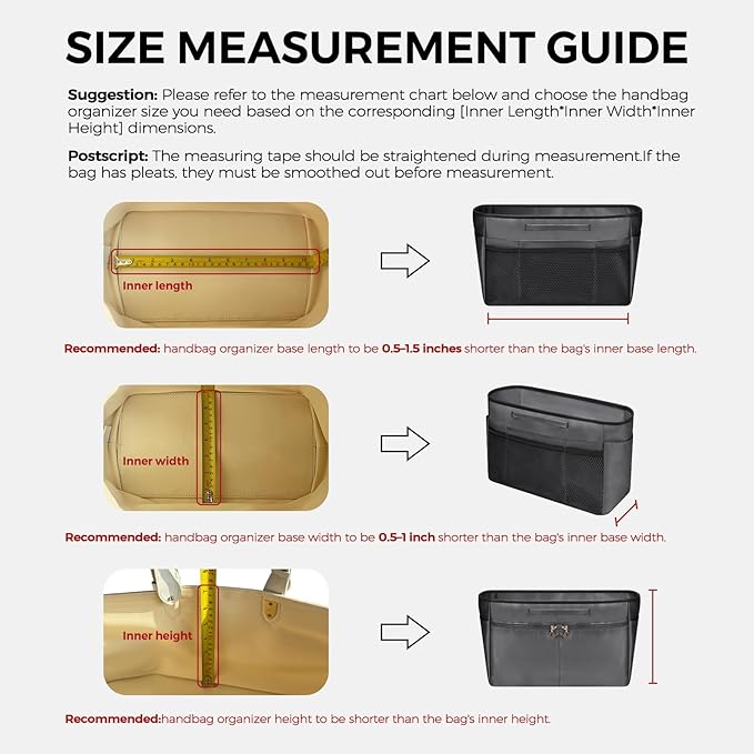 GIVLEFLY Tote Organizer Insert with Multiple Pockets Purse Dividers for Inside Bag with Handle Lightweight Purse Liner with Cup Holder Fit for Longchamp Medium, City30 and More (Medium,Dark Grey)
