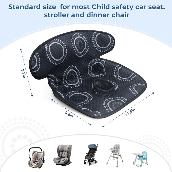COOLBEBE Piddle Pads Car Seat Protector for Potty Training, Waterproof Car Seat Liner Toilet Training for Baby Infant Toddler, Baby Car Seat Liner for Strollers, Bouncers &Carseat(Black)