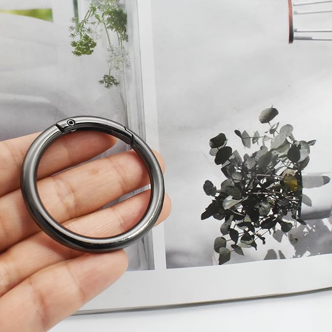 3/2.5/2/1.5 inch Big Round Carabiners Clips Metal Trigger Spring O Rings Snap Hooks DIY Charms Accessory for Keychains Bags Purses Crafts Making
