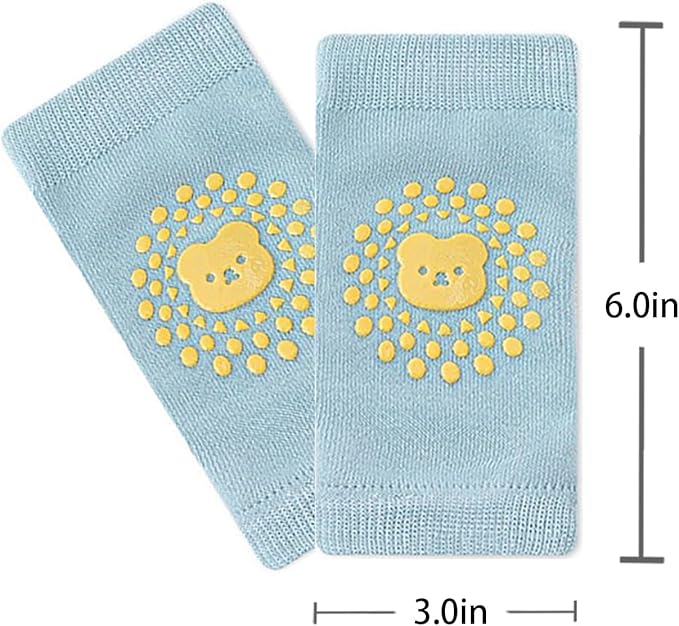 TFTSR Baby Knee Pads for Crawling (3 Pairs) and Baby Socks for Walking (3 Pairs), Walking Protector for Toddler Kid Girls Boy