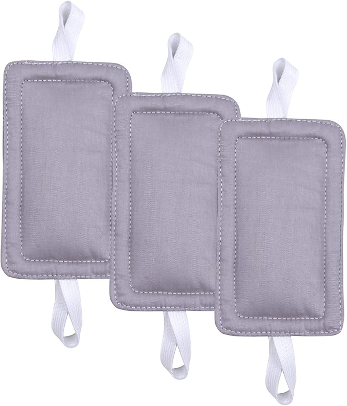 Door Silencer Jammer Closer Cushion Latch Cover 3 Pack for Noise Reducing Quiet Doors Baby Toddler Safety 3.25 x 5.5 Inch (New Grey)