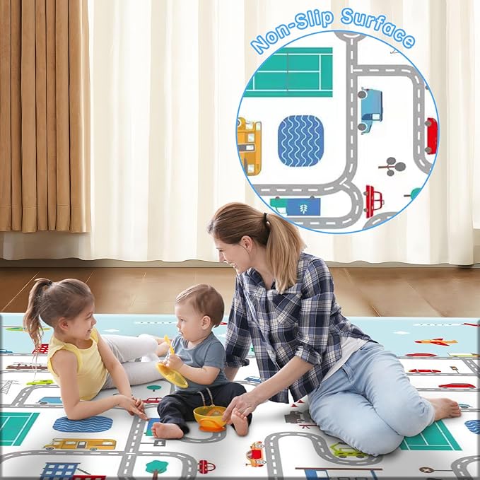 Baby Playpen with mat, Play Pen Playards, Playpen for Babies and Toddlers Play Pin Indoor Active Center Game Fence, 50x50 Inch, Grey