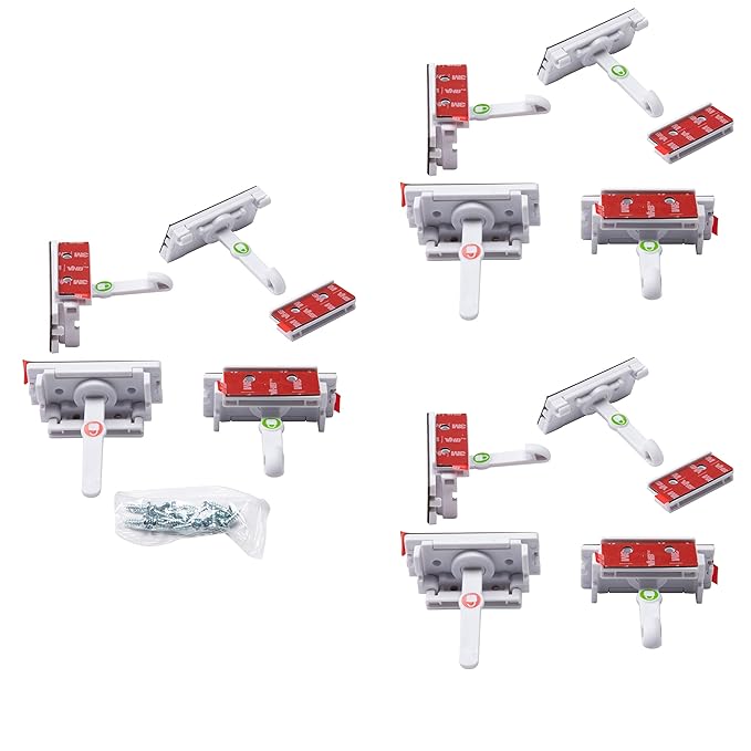 Safety 1st Adhesive Cabinet Latch, 12 Piece, One Size