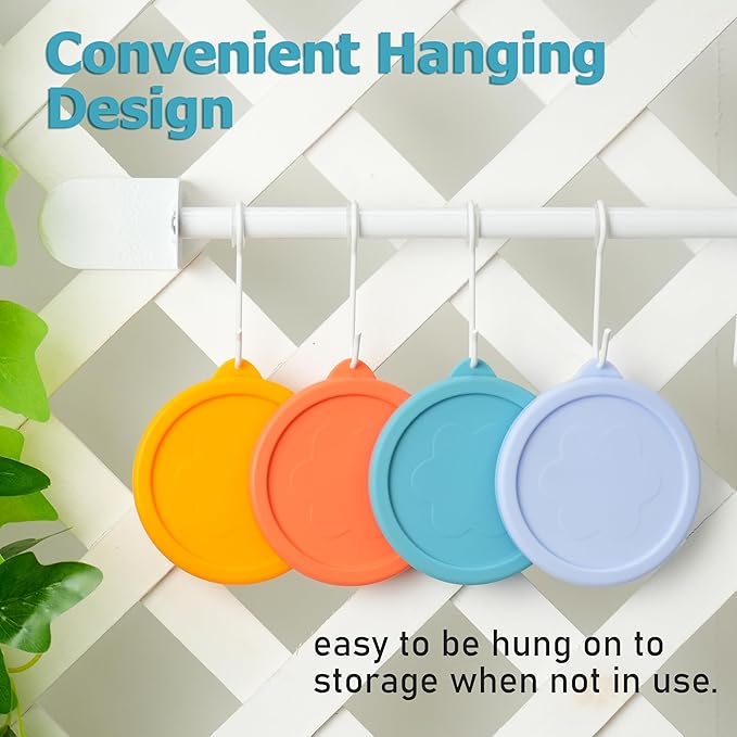 LUVCOSY 2 Cup Silicone Replacement Lids Storage Cover for Anchor Hocking Glass Bowls (Container not Included) 4 Pack Microwave, Dishwasher and Freezer Safe