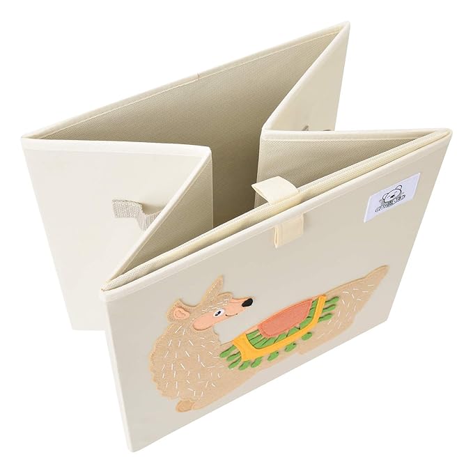 CLCROBD Foldable Animal Cube Storage Bins Fabric Toy Box/Chest/Organizer for Toddler/Kids Nursery, Playroom, 13 inch (Cute Elephant)