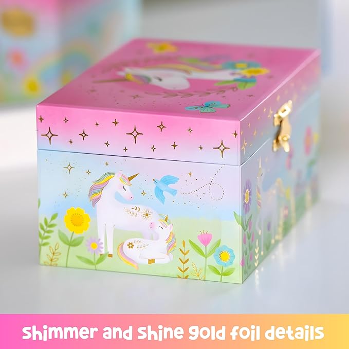 Giggle & Honey® Musical Unicorn Jewelry Box for Girls | Music Boxes for Little Girls | Toddler Jewelry Box for 4 Year Old Kids | Toys for Toddlers | Birthday Gifts for Kids 5, 6, 7, 8, 9 Years