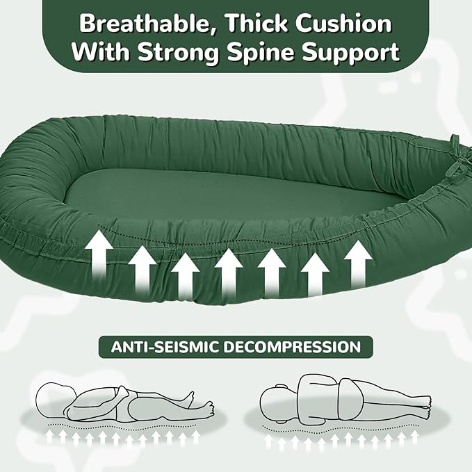 EAQ Baby Lounger, Infant Lounger for Newborn,Portable Baby Nest Cover Breathable & Soft, Newborn Essentials