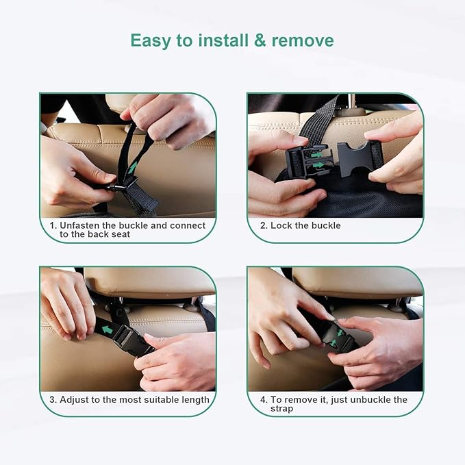 Oasser Back Seat Trunk Organizer Hanging Car Organizer Trunk Foldable Cargo Storage with 6 Large Pockets 3 Adjustable Straps 40x19inch