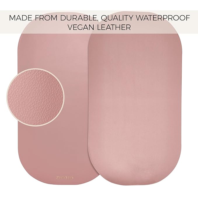 Beautiful Portable Baby Changing Pad - Wipeable and Easy to Clean Diaper Changing Mat - The Perfect Waterproof Vegan Leather Pad for Traveling