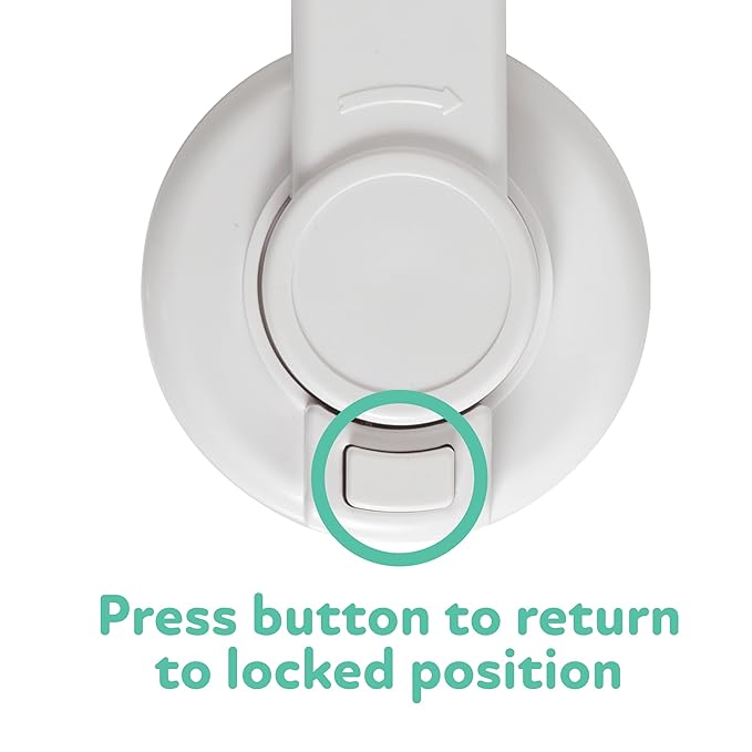 Nuby Child Safety Toilet Lock - Toilet Lid Lock for Baby Proofing - Easy One-Hand Operation - Simple Installation - Fits Most Seats