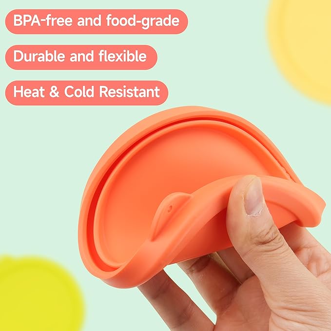 LUVCOSY 1 Cup Silicone Replacement Lids Storage Cover for Anchor Hocking Glass Bowls (Container not Included) 4 Pack Microwave, Dishwasher and Freezer Safe