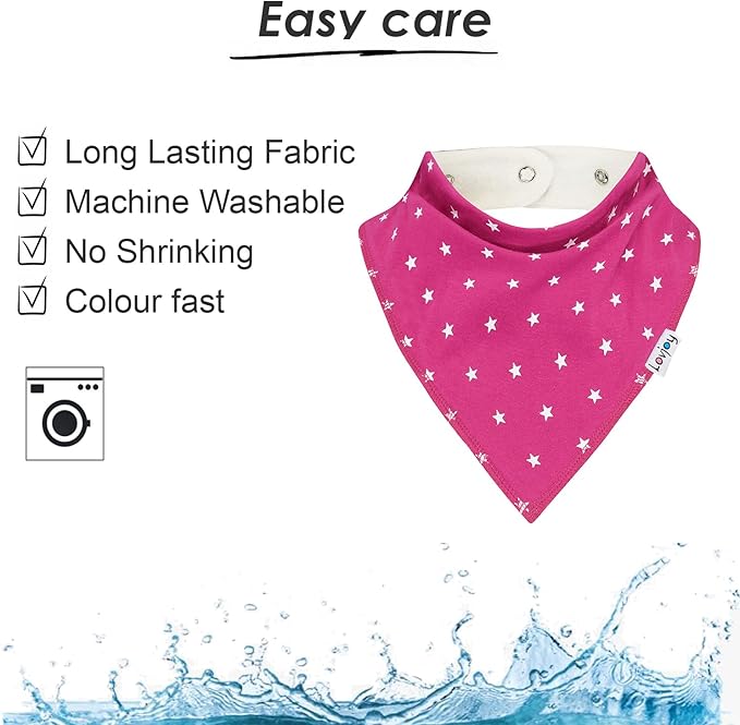 Lovjoy Large Bandana bibs - Special Needs Bibs - For Older Children, Youth and Adults - Practical, absorbent and Stylish