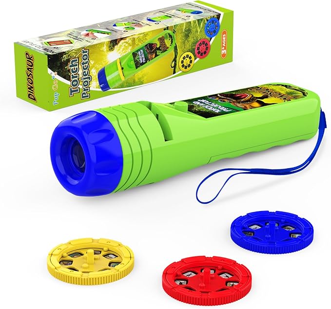 Pup Go 2-Pack Dinosaur & Outer Space Torch and Projector for Kids Ages 3+ Years Old, 6 Discs and 48 Images, Dinosaur Toys for Boys, Cool Kids Torch, Educational Science Kits for Toddlers and Children