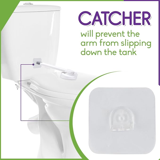 Mars Baby Child Safety Toilet Seat Lock - Easy to Install and Use Toilet Lock, Baby Proof Your Bathroom - Easy Install No Tools Needed - Fits Most Toilets - 2 Pack