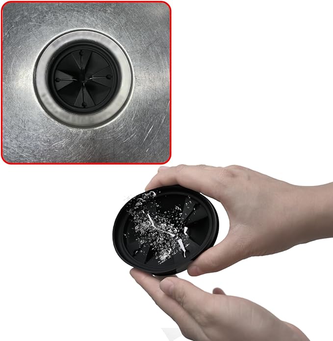 3 3/8" Garbage Disposal Sink Baffle QCB-AM Splash Guard for Insinkerator, Garbage Disposal Quiet Collar Drain Plugs Cover Splash Guard Replacement for InSinkErator Evolution Series(Black)