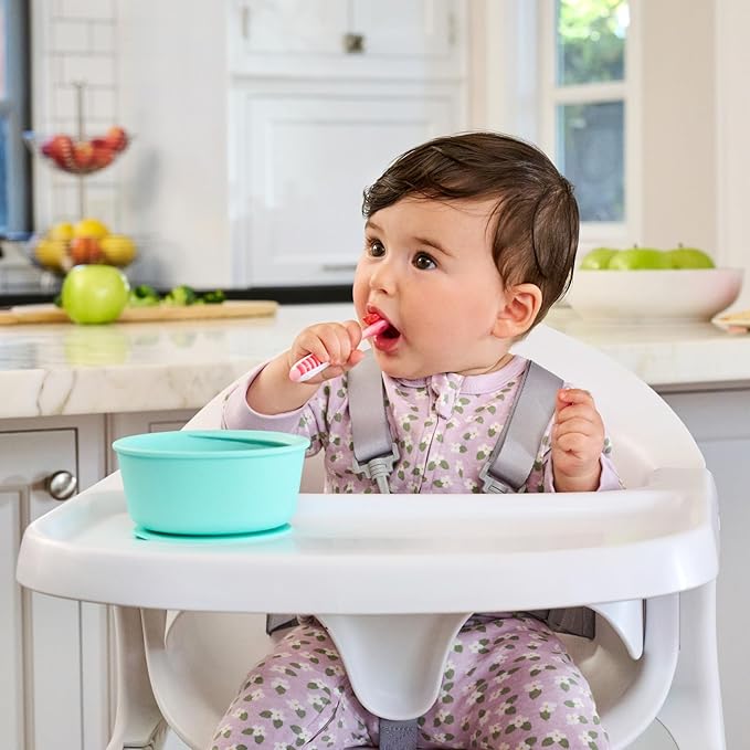 Munchkin® Gentle Dip™ Baby Spoons for Self Feeding and Baby Led Weaning, 6 Pack, Blue/Green/Pink/Purple