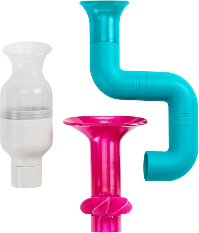 Boon Tubes Building Toddler Bath Tub Toy for Kids Aged 12 Months and Up, Blue (Pack of 6)